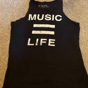 Black Music=Life sleeveless shirt size:XS